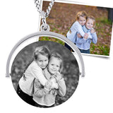 Ketten für Dame mit Foto Gravur - Geschenk für Mama Oma - Bild Gravur & Text Gravur
