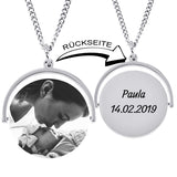 Kettenanhänger mit Foto Gravur - Geschenk für Mutter - inkl. Bild Gravur & Text Gravur