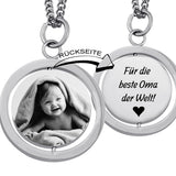 Damenanhänger mit Gravur, Geschenk für Oma, Kette für Dame