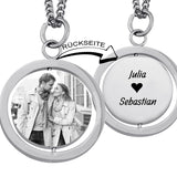 Anhänger mit Bild Gravur, Geschenk für Freundin, Kette für Dame