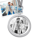 Anhänger mit Bild Gravur, Geschenk für Freundin, Kette für Dame