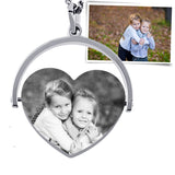Herzanhänger mit Bildgravur, Geschenk für Oma, Gravur
