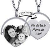 Anhänger mit Bild Gravur, Geschenk für Mütter, Damen Anhänger