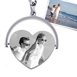 Herzanhänger mit Bild Gravur, Geschenk für Oma, Herz mit Gravur