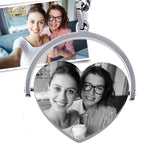 Herzanhänger mit Bild Gravur, Geschenk für Schwester, Herz mit Gravur