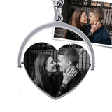 Herzanhänger mit Bild Gravur, Geschenk für Freundin, Herz mit Gravur