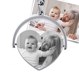 Herzanhänger mit Bild Gravur, Geschenk für Oma, Herz mit Gravur