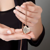 Charm Medallion Herz Rose Anhänger mit Bild Gravur personalisieren
