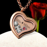 Charm Medallion Herz Rose Anhänger mit Bild Gravur personalisieren