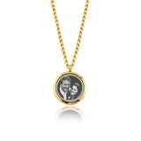 Charm Medallion Anhänger Rund Farbe Gold inkl. Foto Gravur individuell gestalten