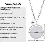Geschenk für Freundin Frau - Anhänger mit Foto Gravur - inkl. Bild Gravur & Text Gravur
