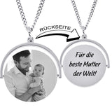 Damenanhänger mit Bild - Geschenk für Oma Mutter - inkl. Bild Gravur & Text Gravur