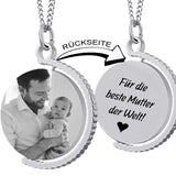 Kette für Dame, Muttertagsgeschenk, Bild Gravur