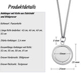 Kettenanhänger mit Gravur, Beste Oma Geschenk, Bild Gravur