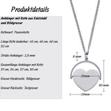 Herzanhänger mit Bild Gravur, Geschenk für Oma, Herz mit Gravur