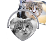 Herzanhänger mit Bild Gravur, Geschenk für Katzenbesitzer, Kettenanhänger